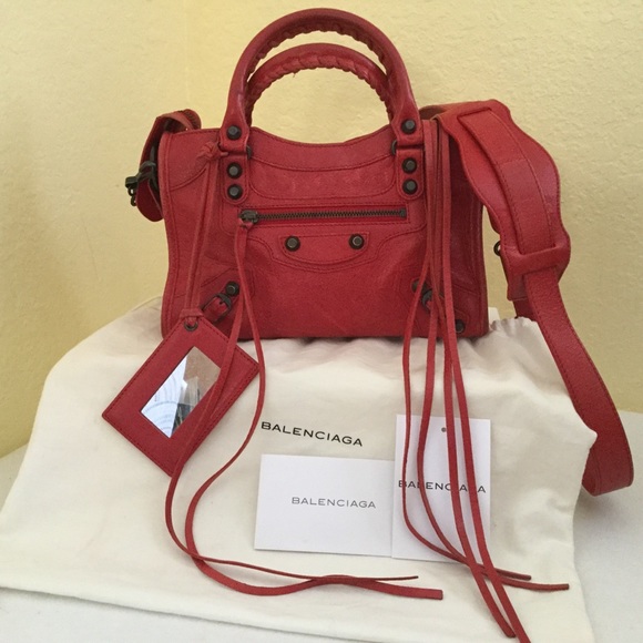 Balenciaga Handbags - Balenciaga Mini City Leather w/Mirror Crossbody